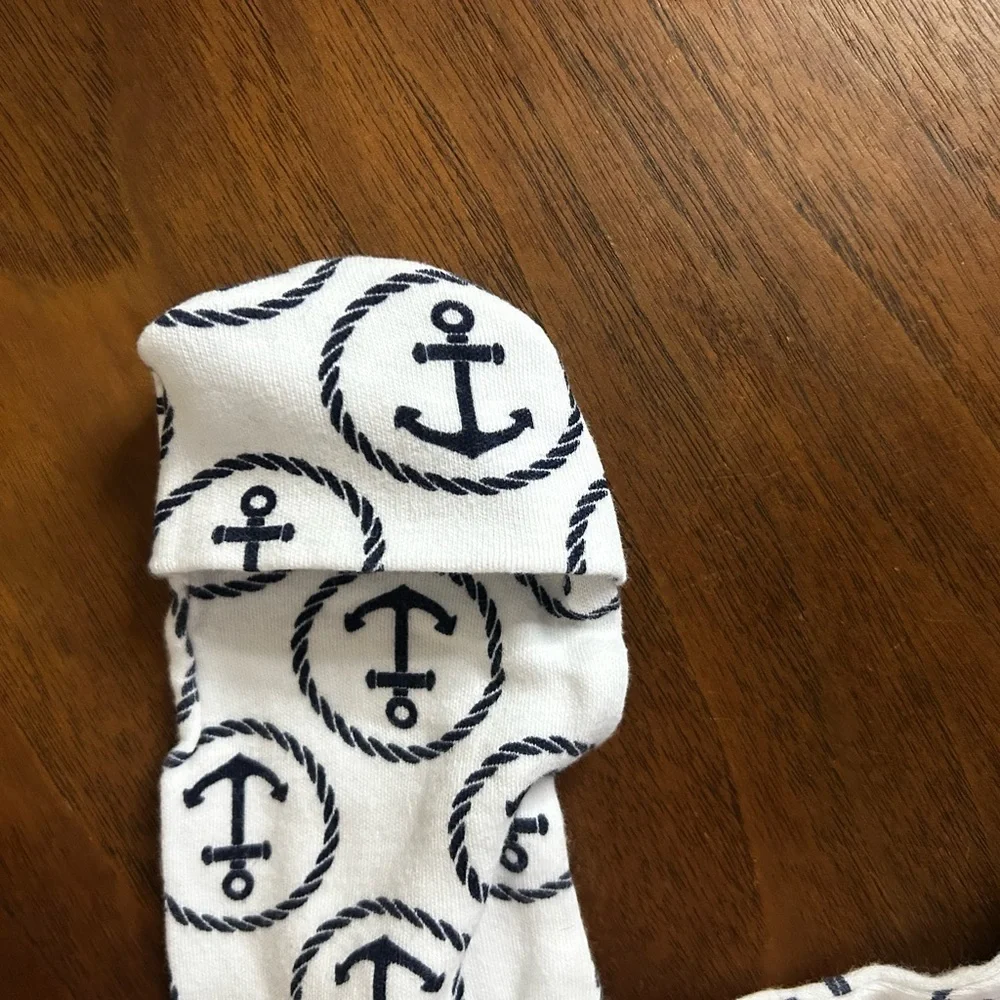 Hudson Bay Nautical Anchor Print Kids Pajamas, 0-6M